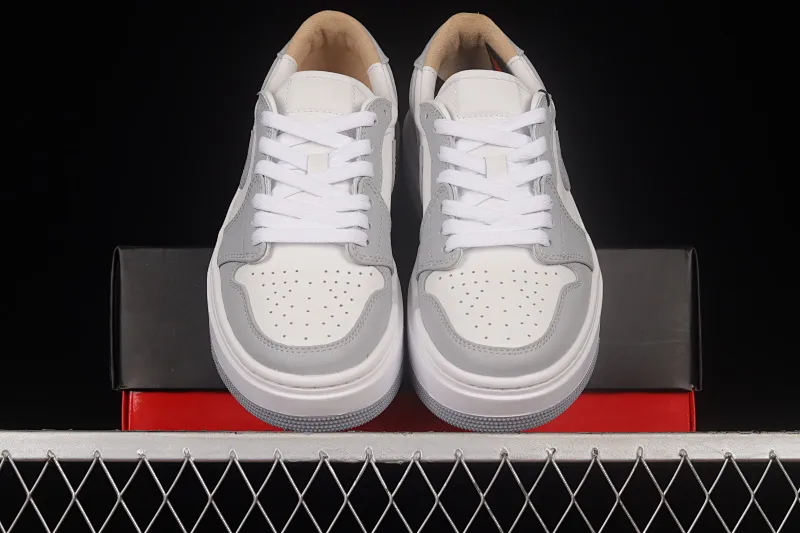 All categories Air Jordan Jordan series basketball shoes Air Jordan 1 Low Z version Air Jordan 1 Elevate Low SE "Wolf Grey" Little AJ thick-soled retro basketball shoes DH7004-100